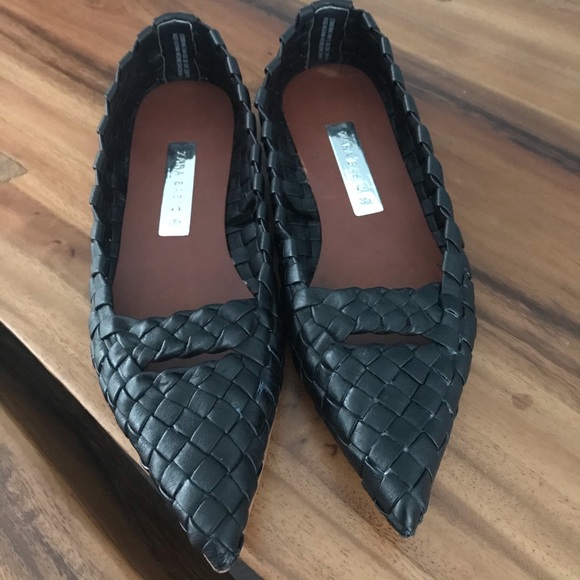 Zara braided leather flats - Picture 2 of 5